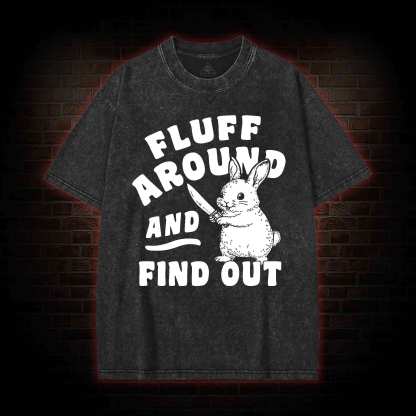 Fluff Around and Find Out Washed T-shirt