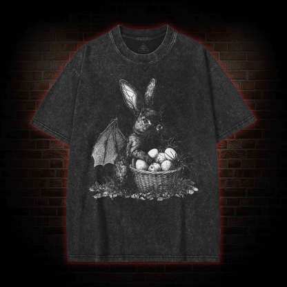 Rabbit with Spiders Washed T-shirt