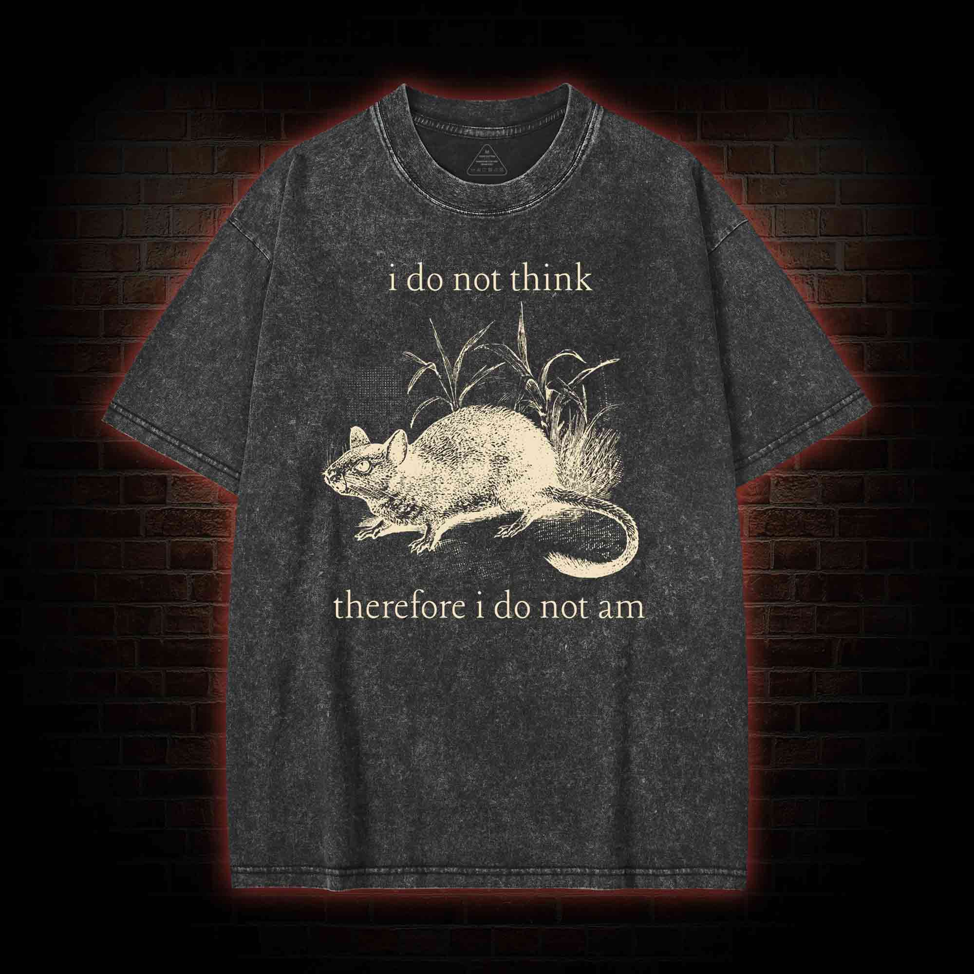 Funny Rat Washed T-shirt