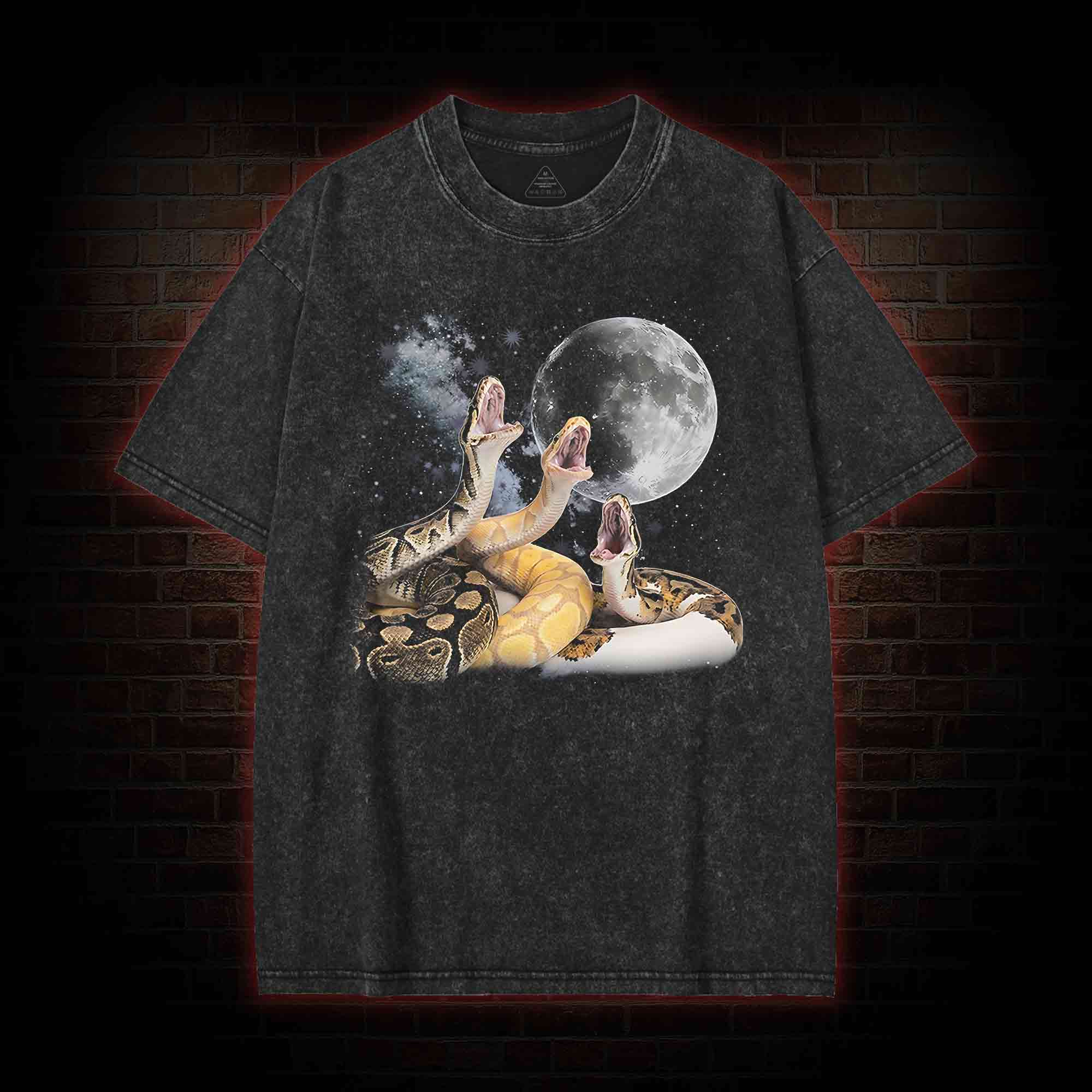 Three Ball Python Washed T-shirt