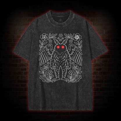 Mothman Cryptid Washed T-shirt