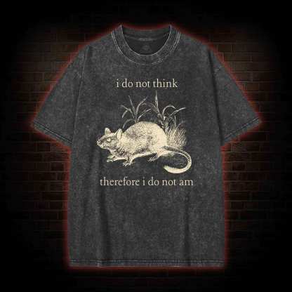Funny Rat Washed T-shirt