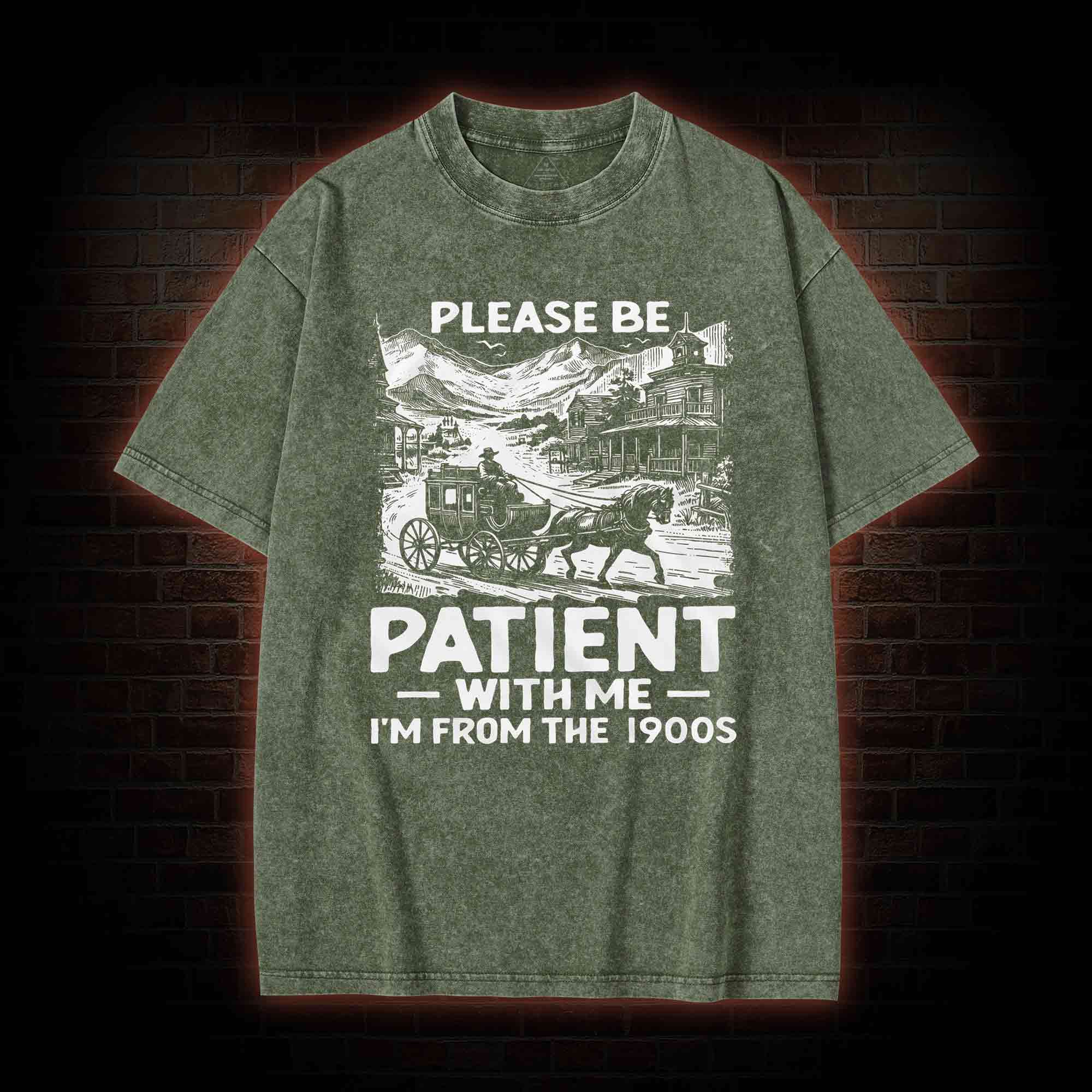 Men's Funny I am from 1900s Washed T-shirt