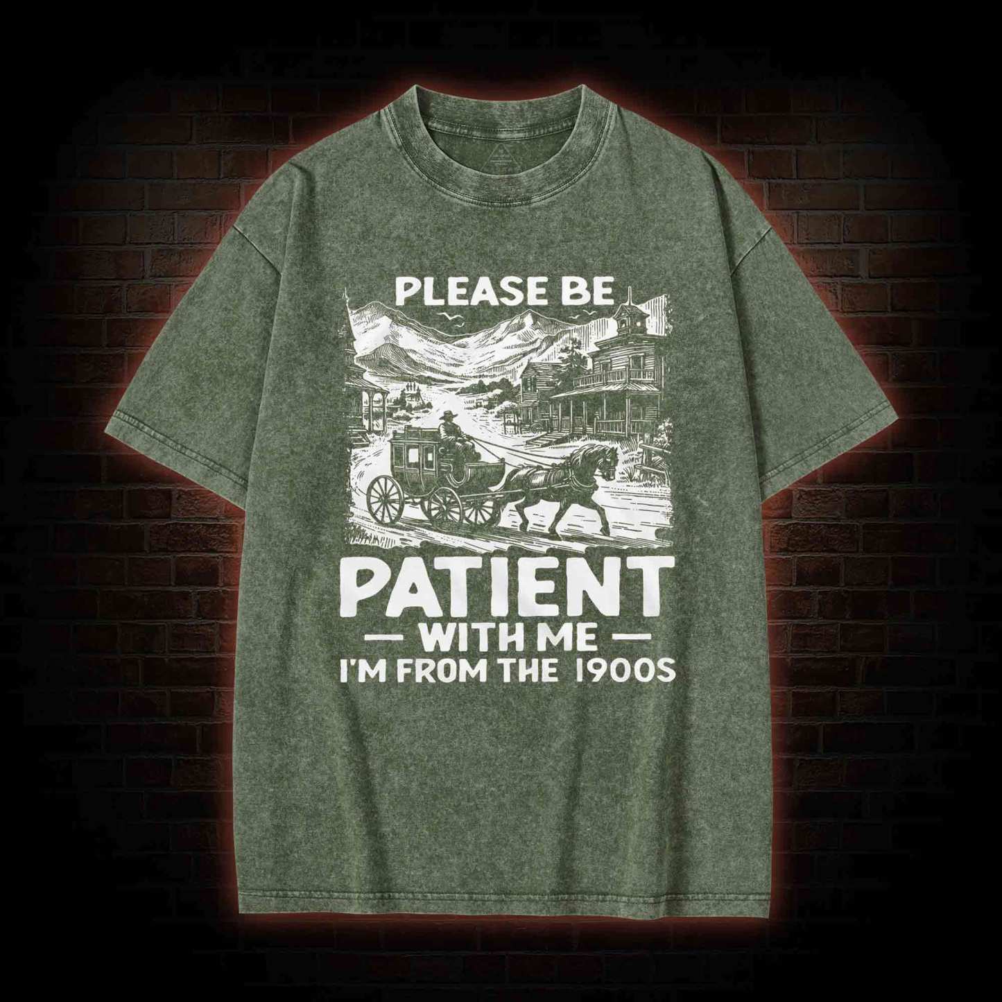 Men's Funny I am from 1900s Washed T-shirt