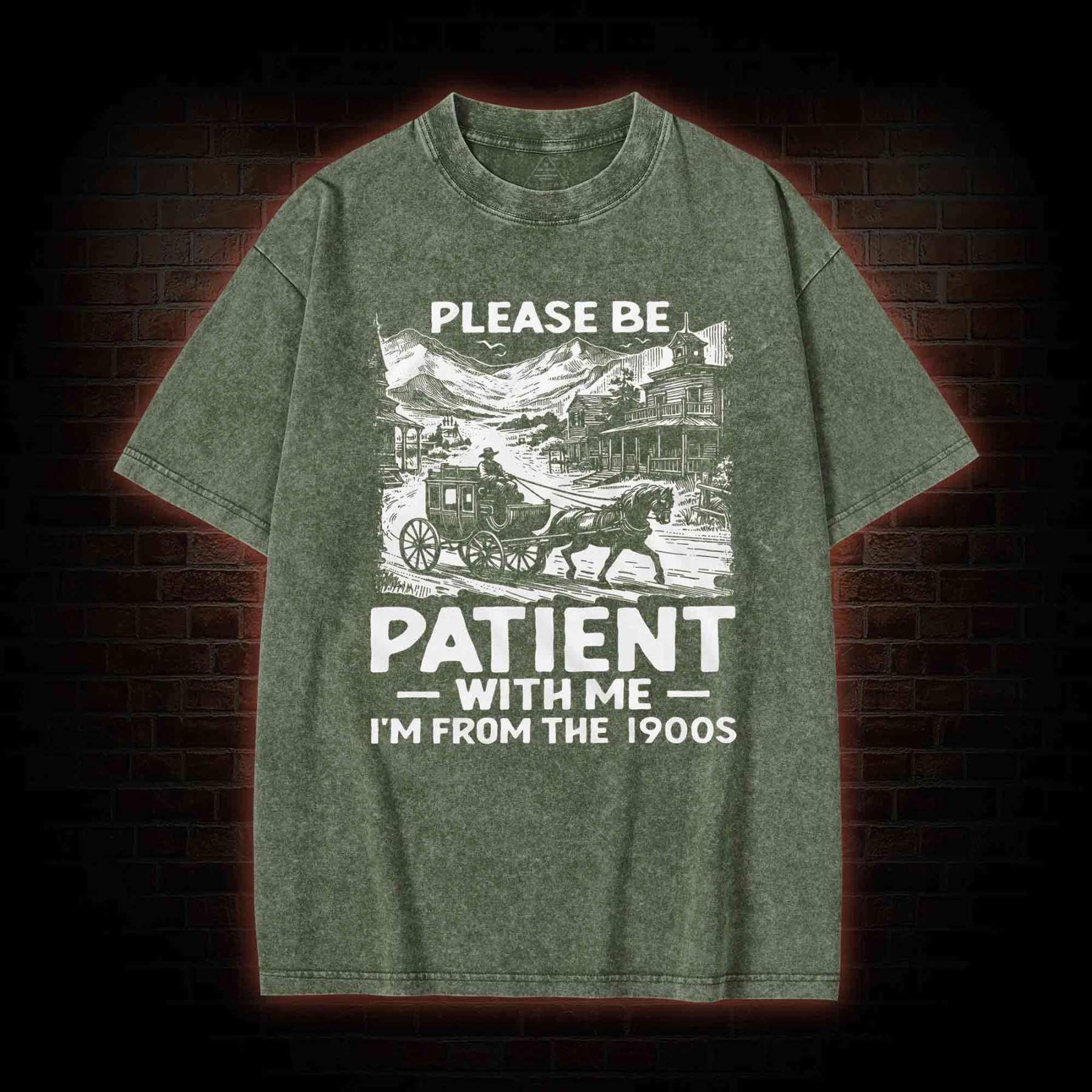 Men's Funny I am from 1900s Washed T-shirt