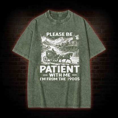 Men's Funny I am from 1900s Washed T-shirt