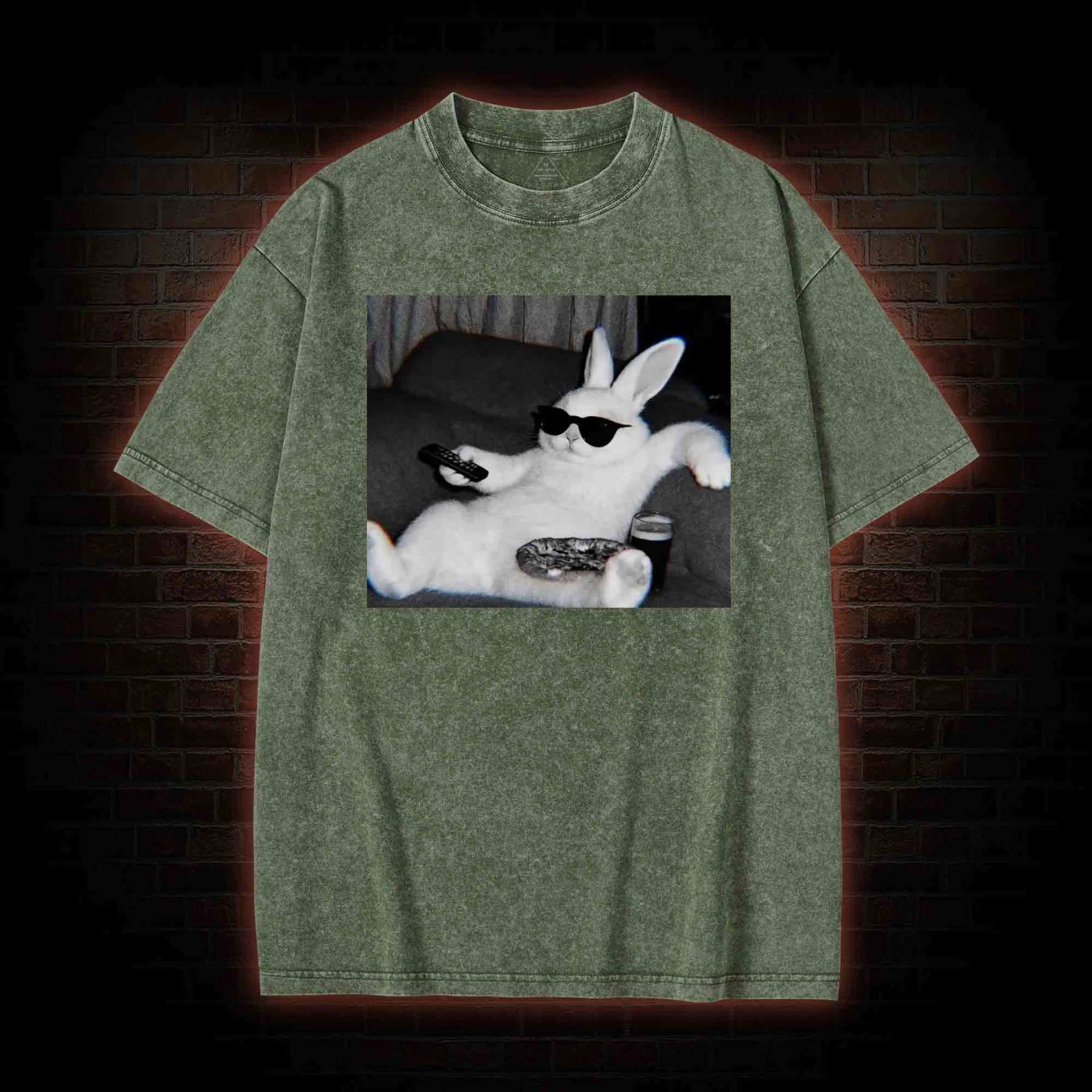 Chill Easter Bunny Washed T-shirt