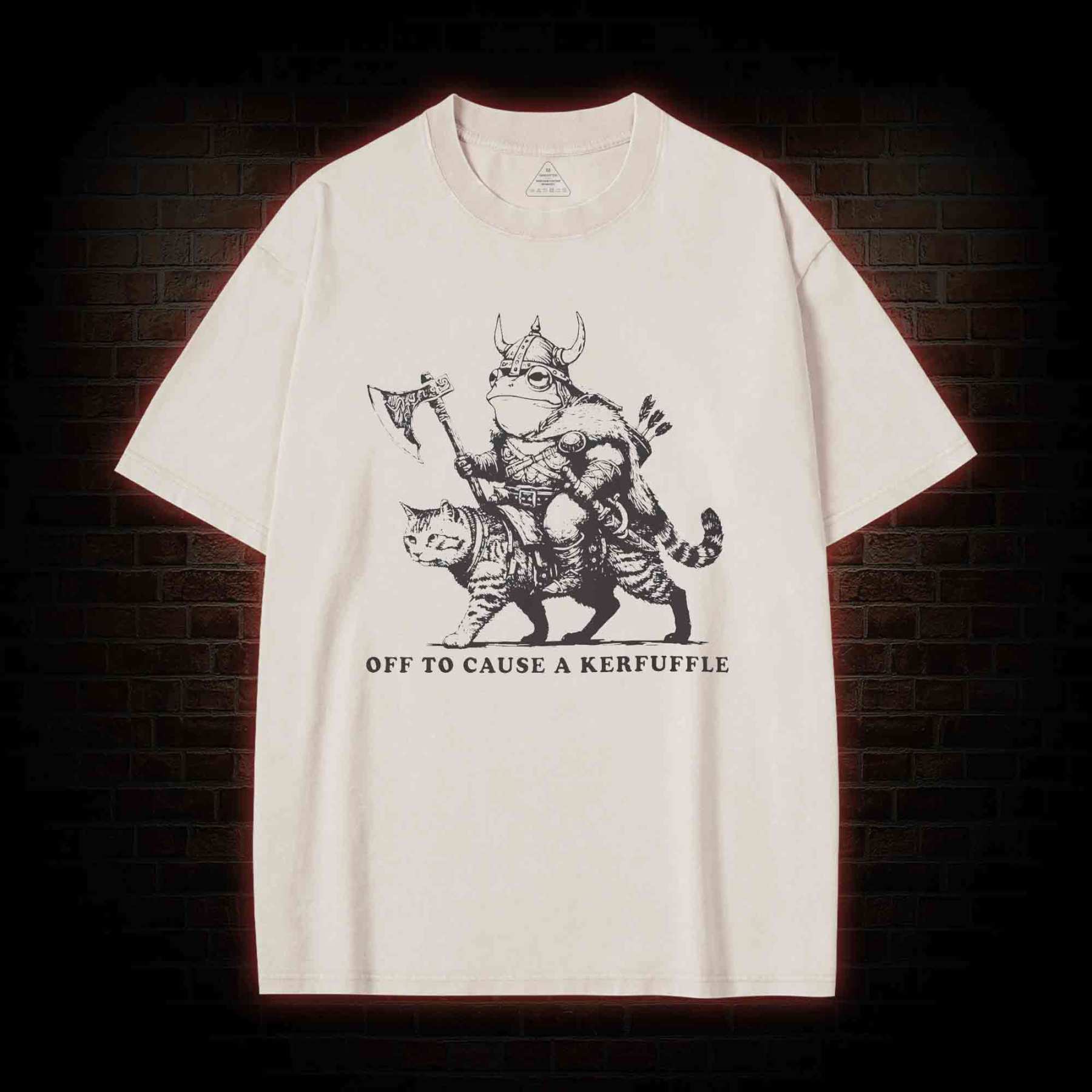 Off to Cause a Kerfuffle Washed T-shirt