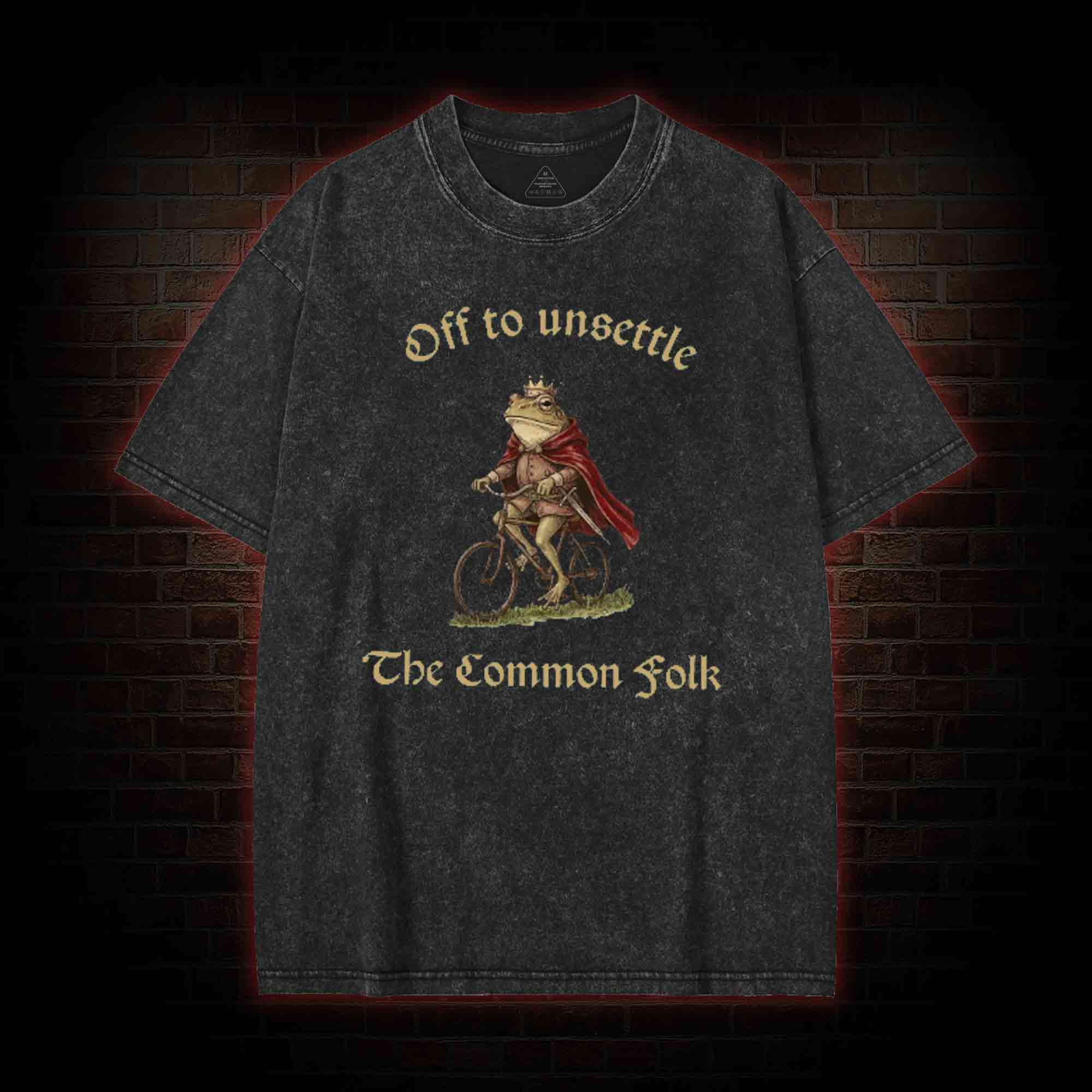 Chaotic Frog Meme Washed T-shirt