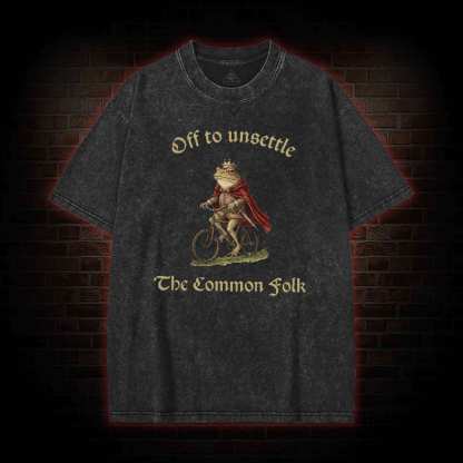 Chaotic Frog Meme Washed T-shirt