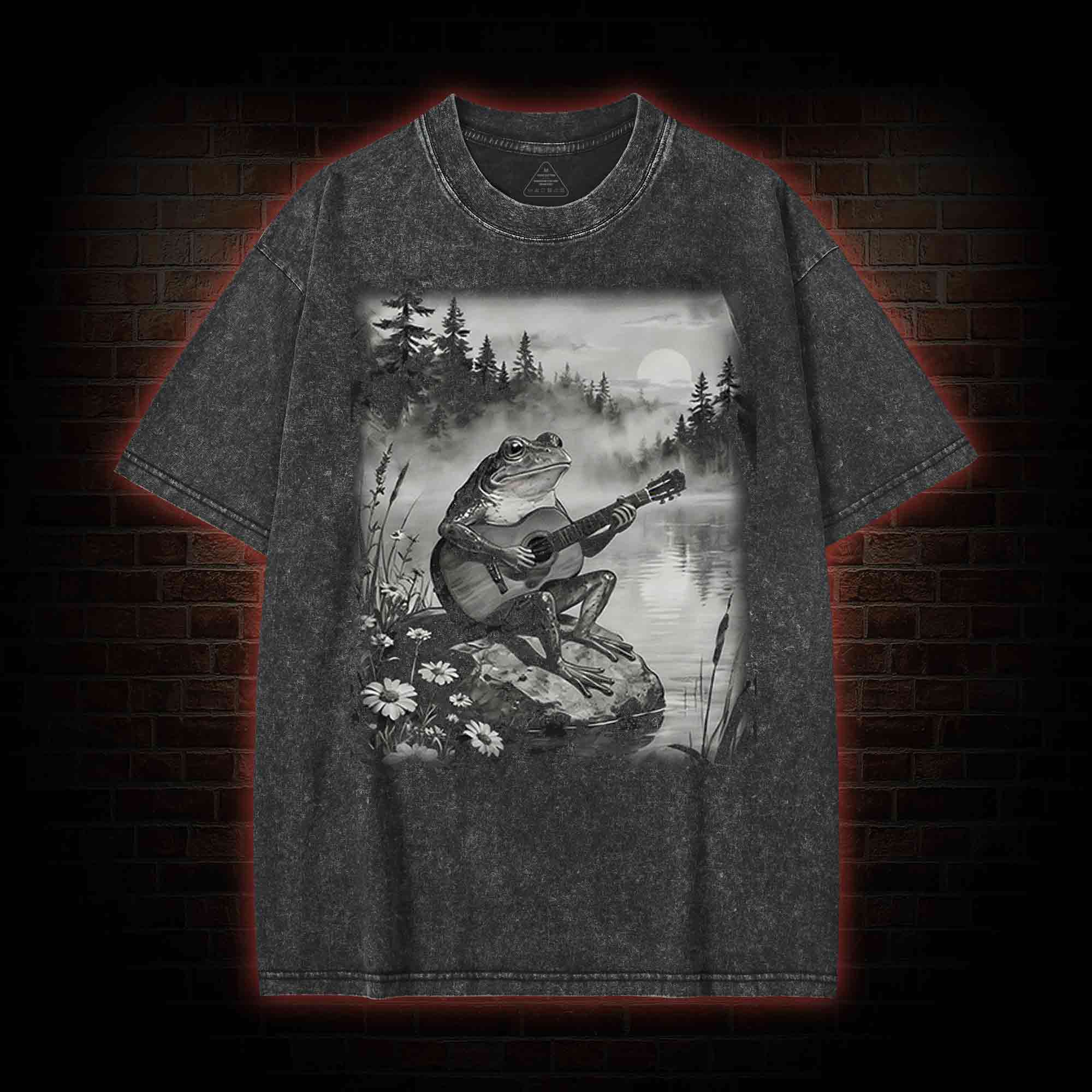 Vintage Cottagecore Frog Washed T-shirt