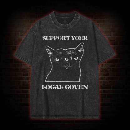  Support Your Local Coven Washed T-shirt