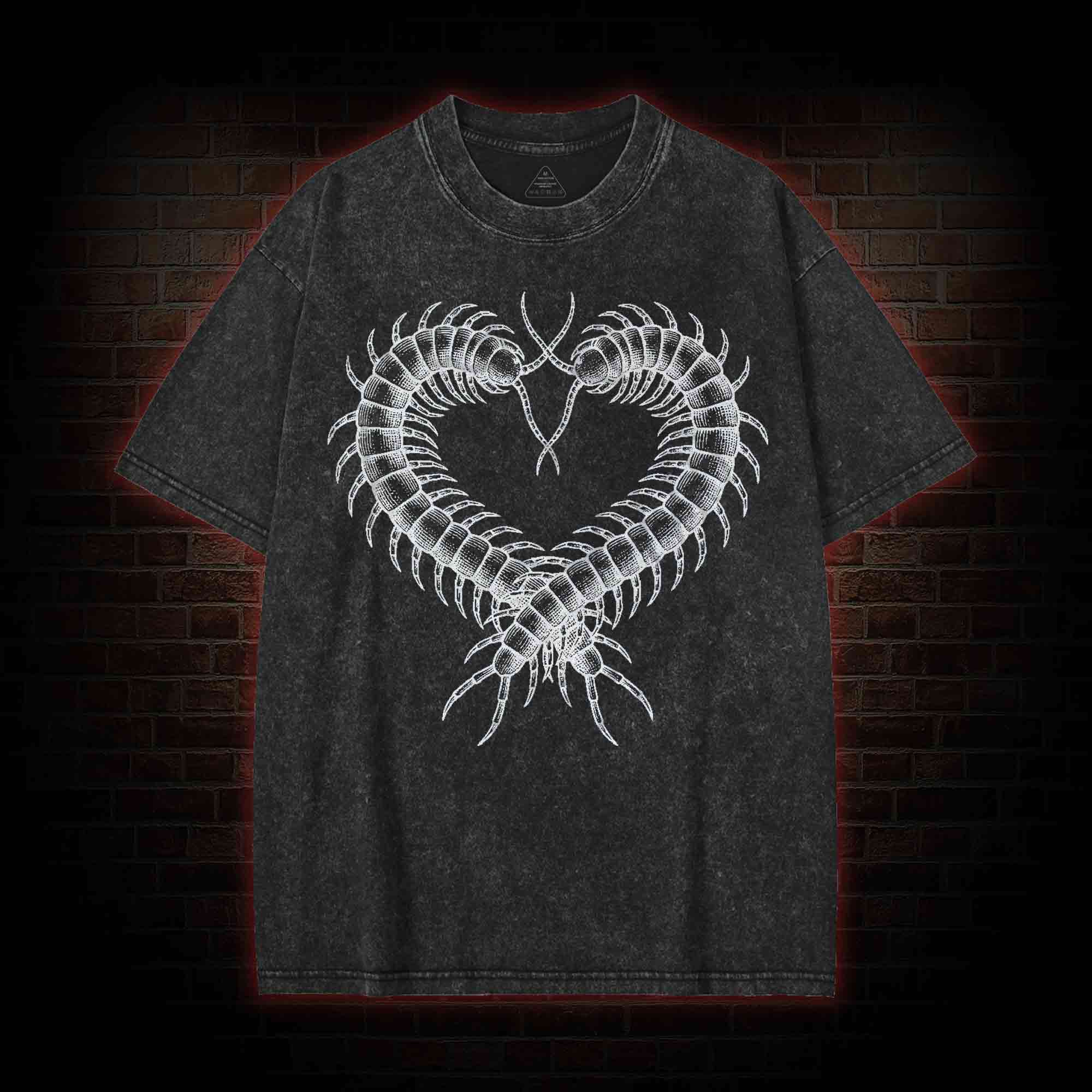 Centipede Heart Washed T-shirt