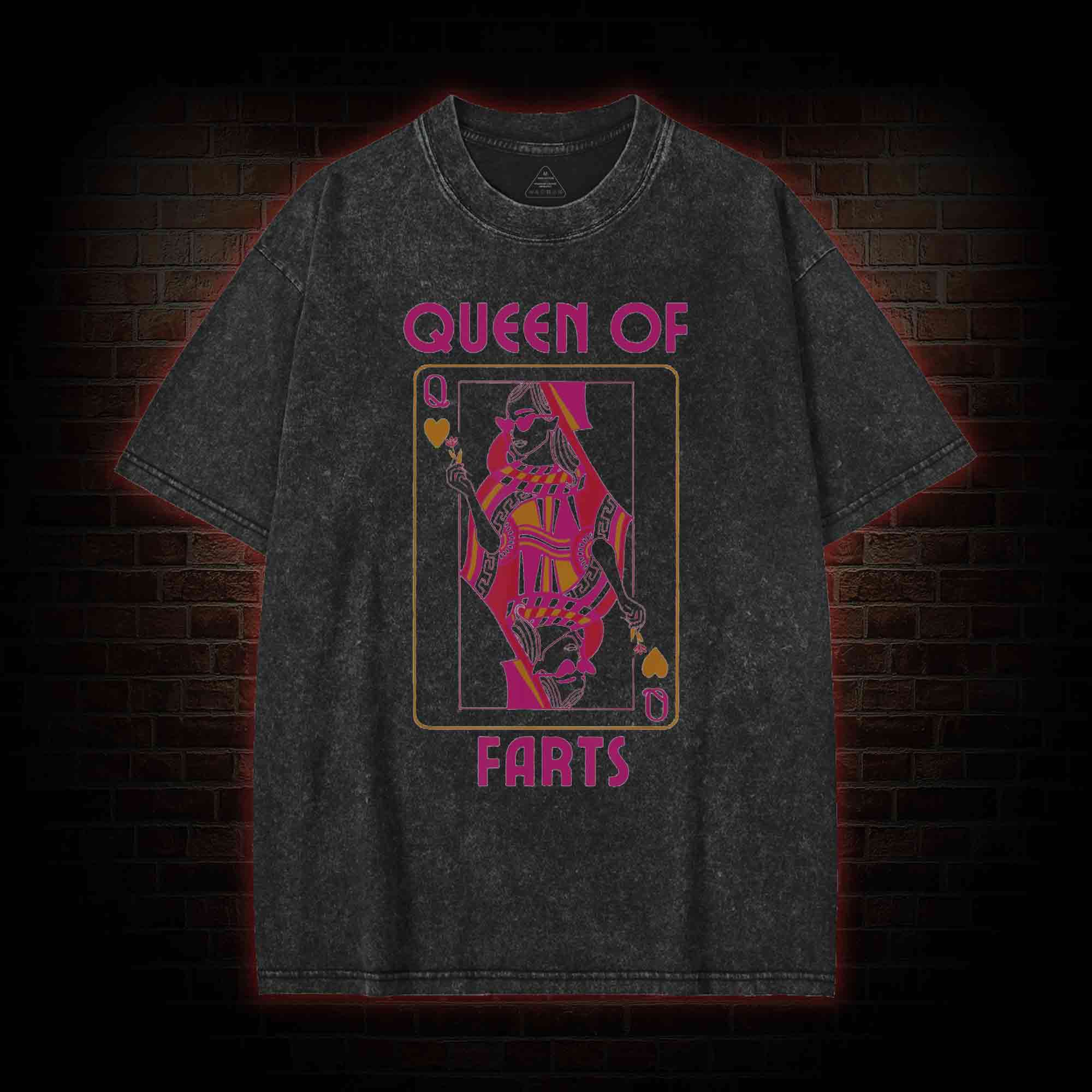 Queen of Farts Washed T-shirt