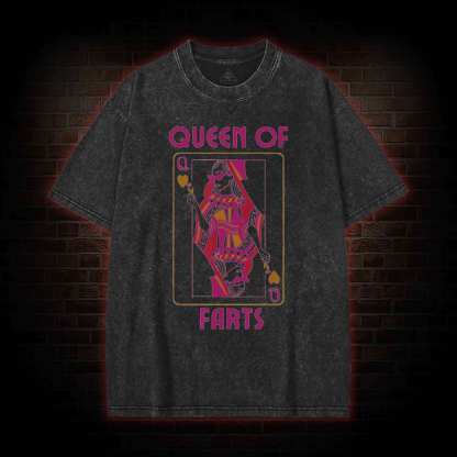 Queen of Farts Washed T-shirt
