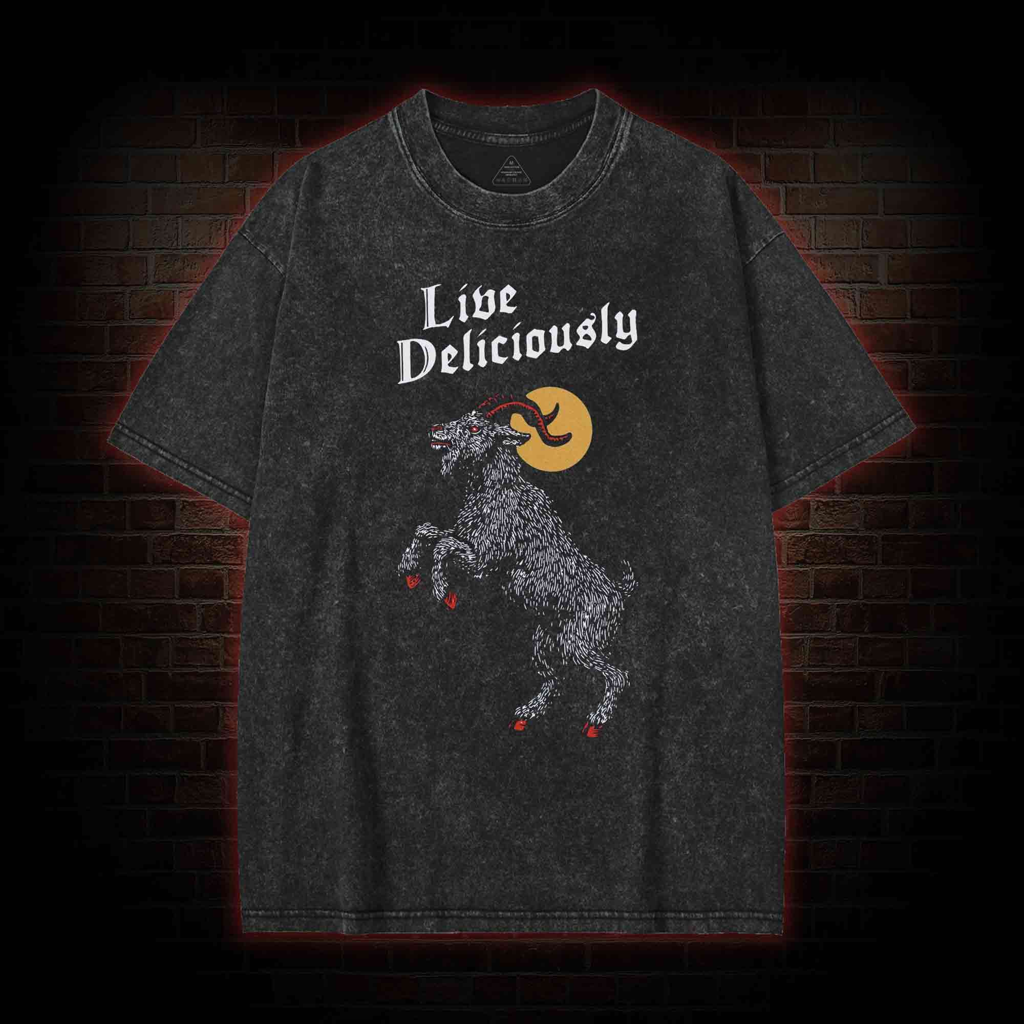 Live Deliciously Washed T-shirt