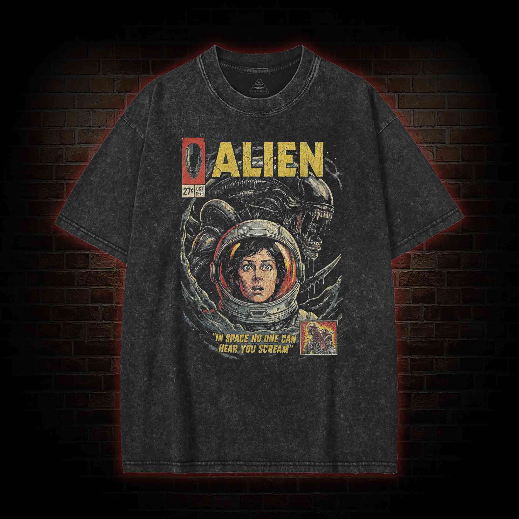 No One can Hear You Scream Washed T-shirt