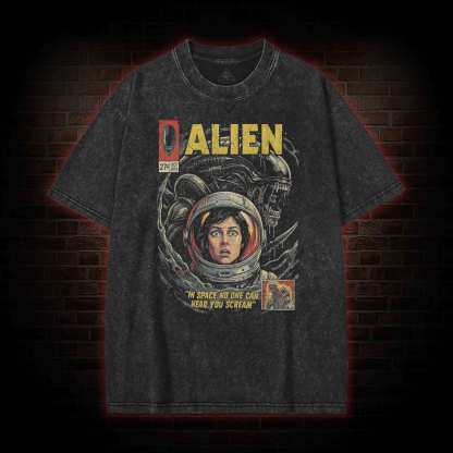 No One can Hear You Scream Washed T-shirt