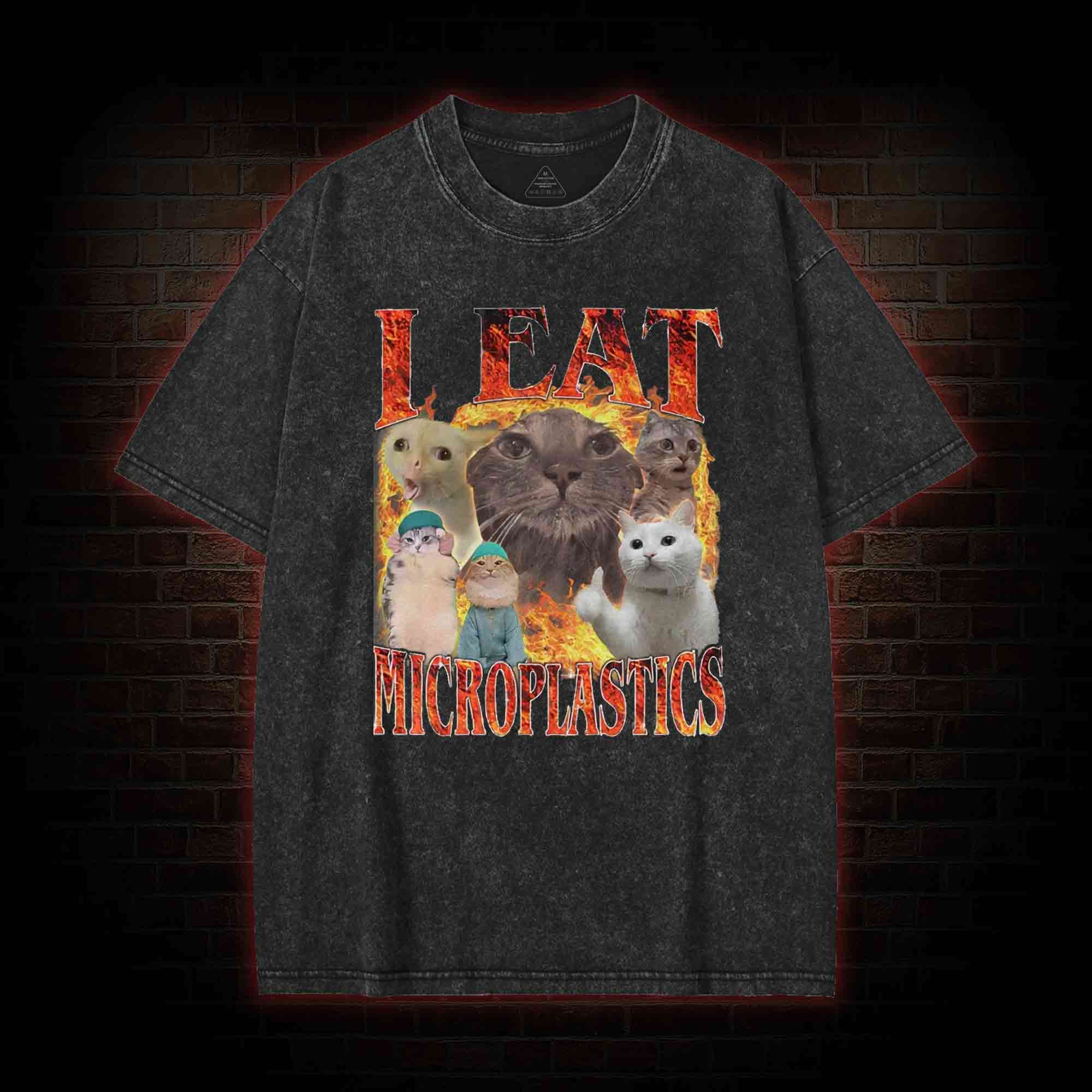 I Eat Microplastics Washed T-shirt