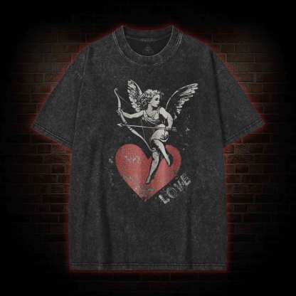 Heart Cherub Love Washed T-shirt