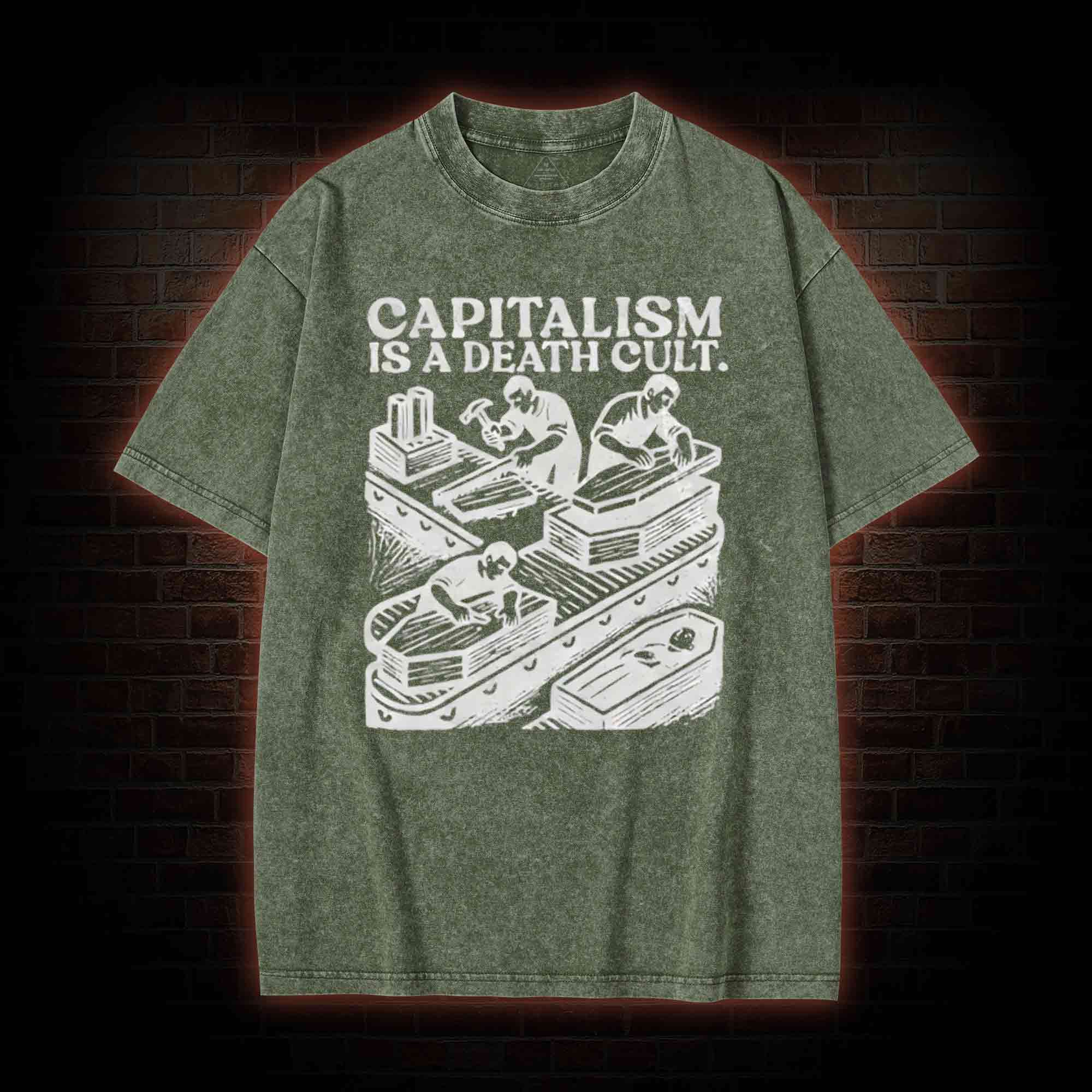 Capitalism is A Death Cult Washed T-shirt