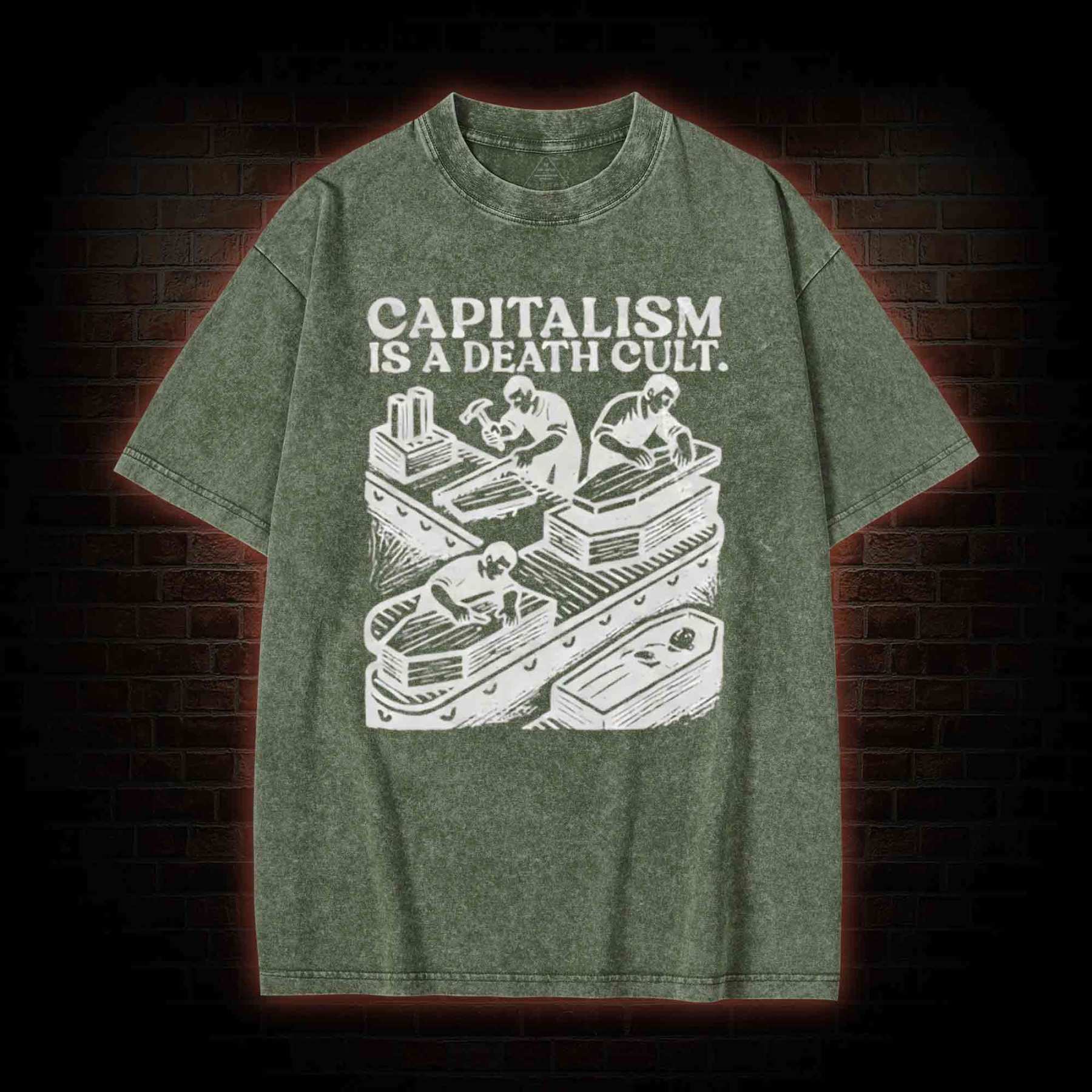 Capitalism is A Death Cult Washed T-shirt