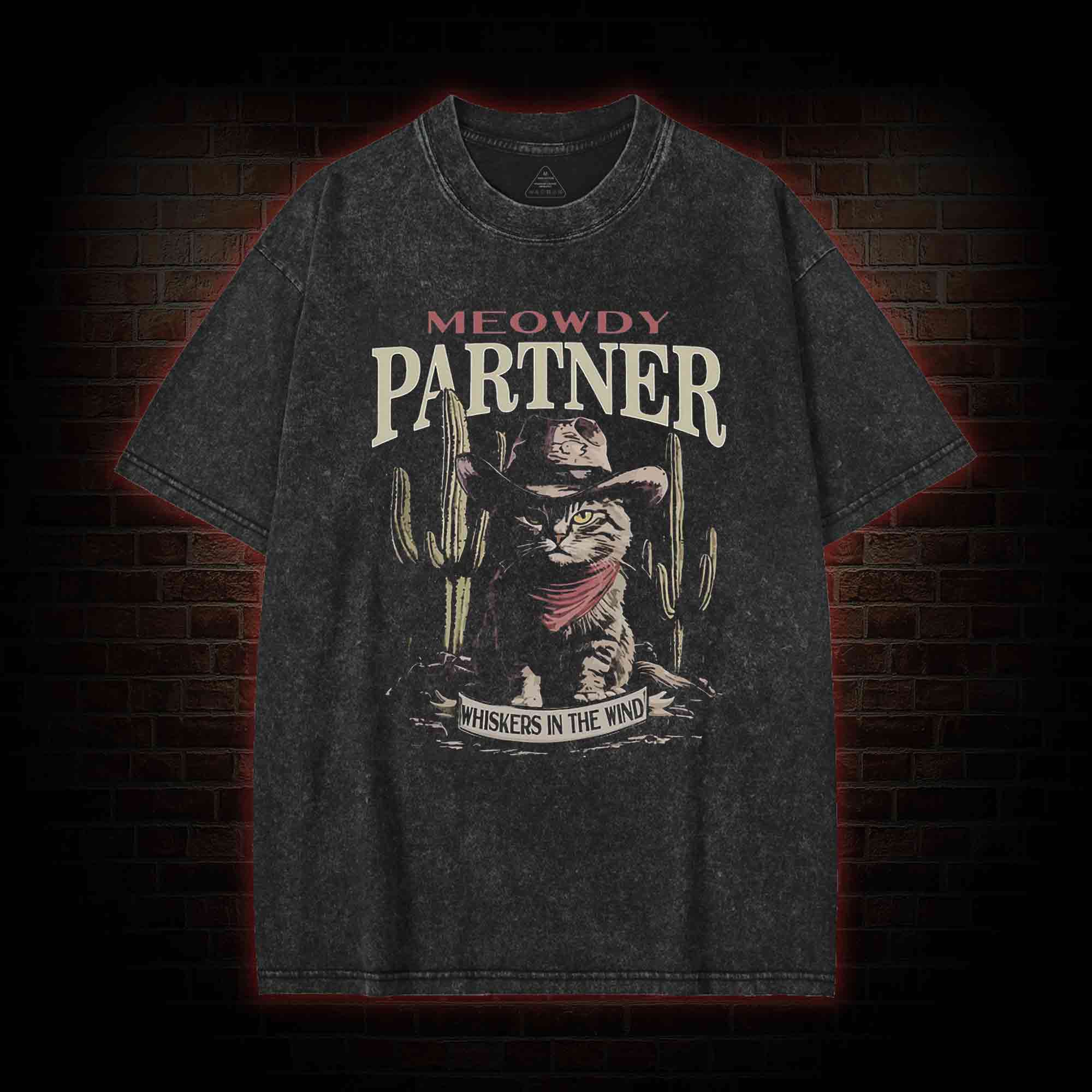 Vintage Cat Memes Washed T-shirt