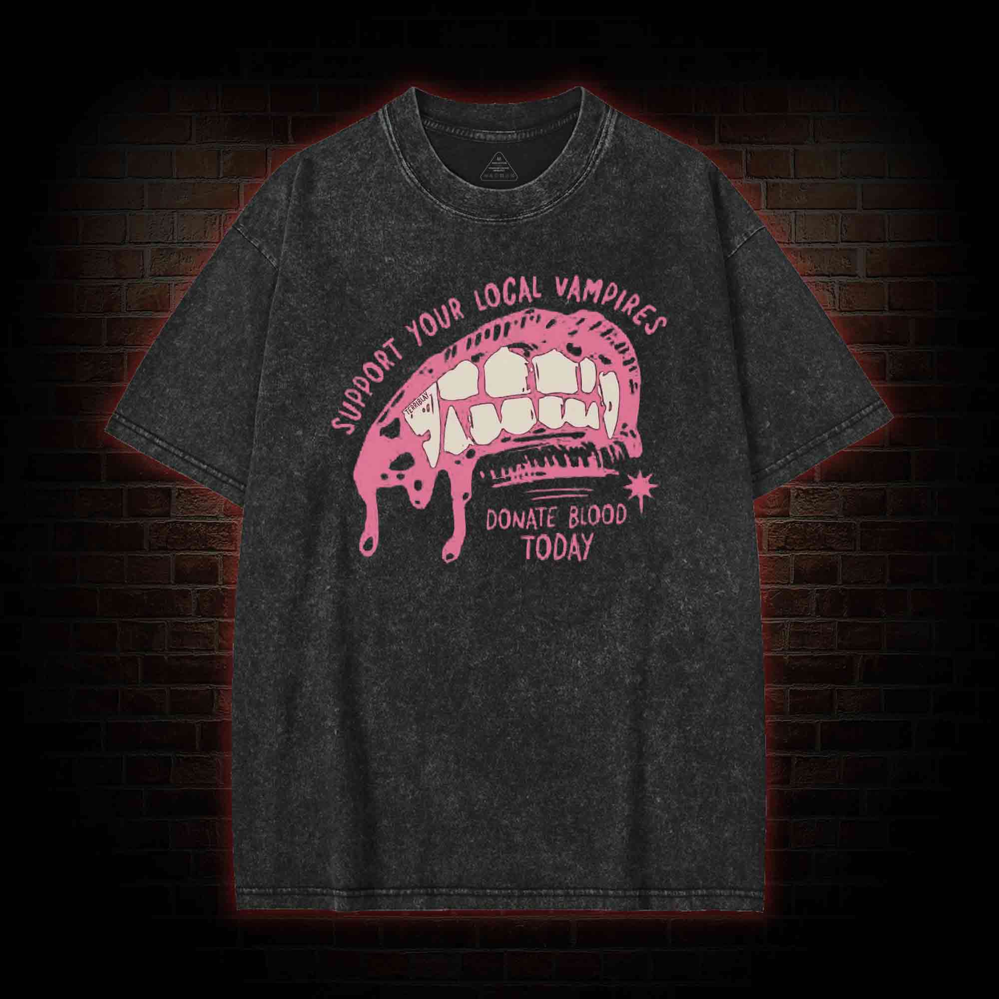 Support Local Vampires Washed T-shirt