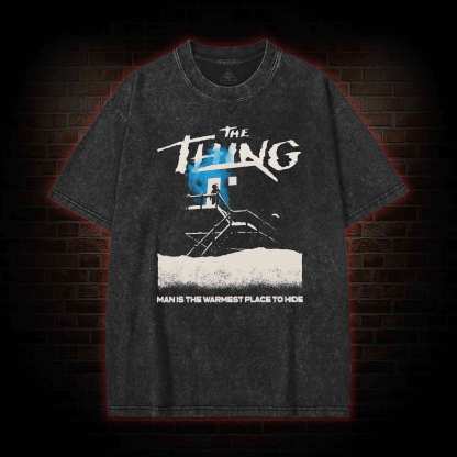 Man is the Warmest Place to Hide Washed T-shirt