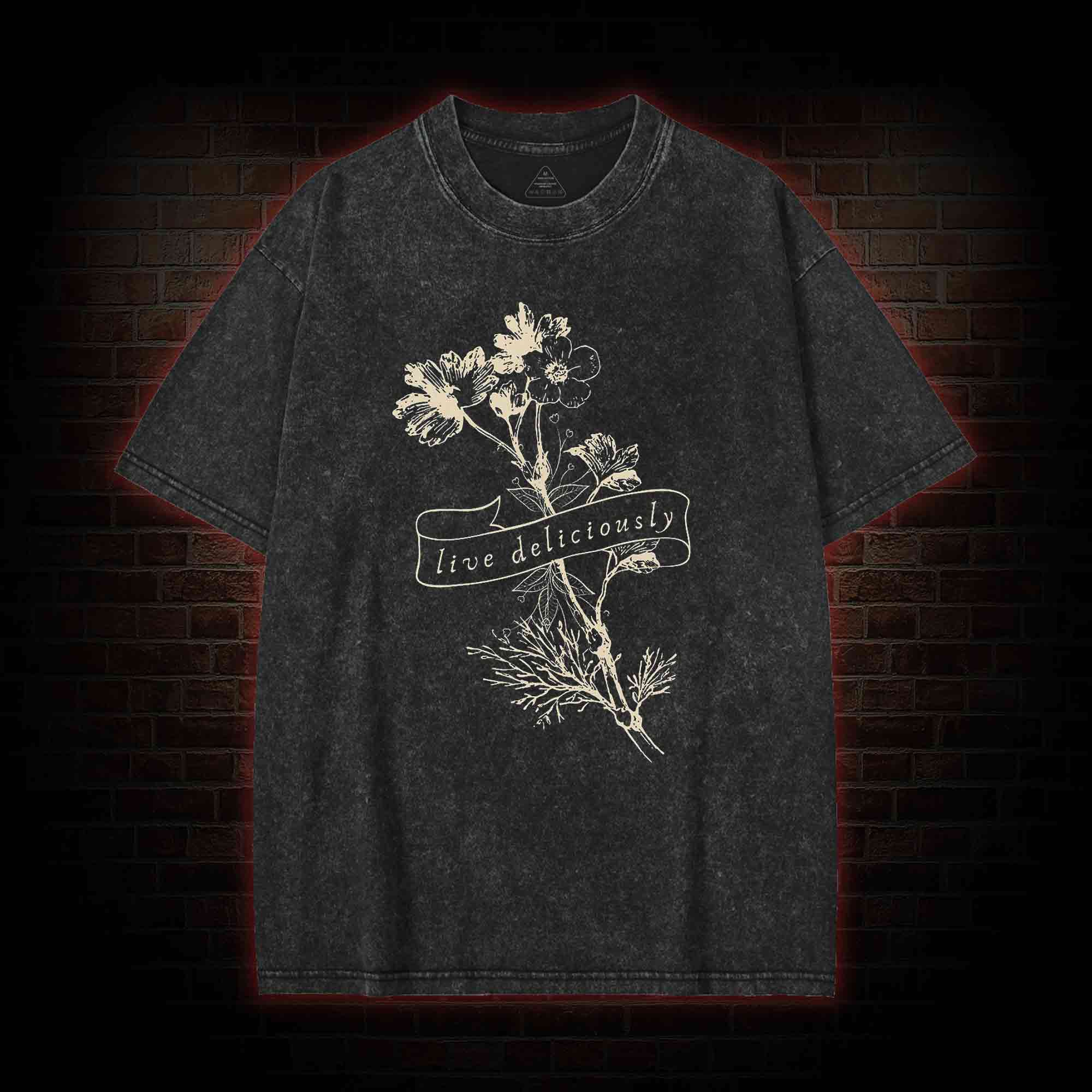 Live Deliciously Washed T-shirt