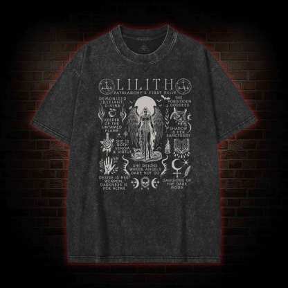 She Rules Over the Lands Where Angels Dare not Tread Washed T-shirt