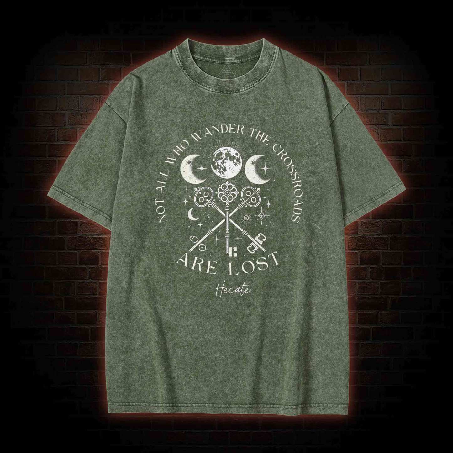 Not All Who Wander the Crossroads are Lost Washed T-shirt