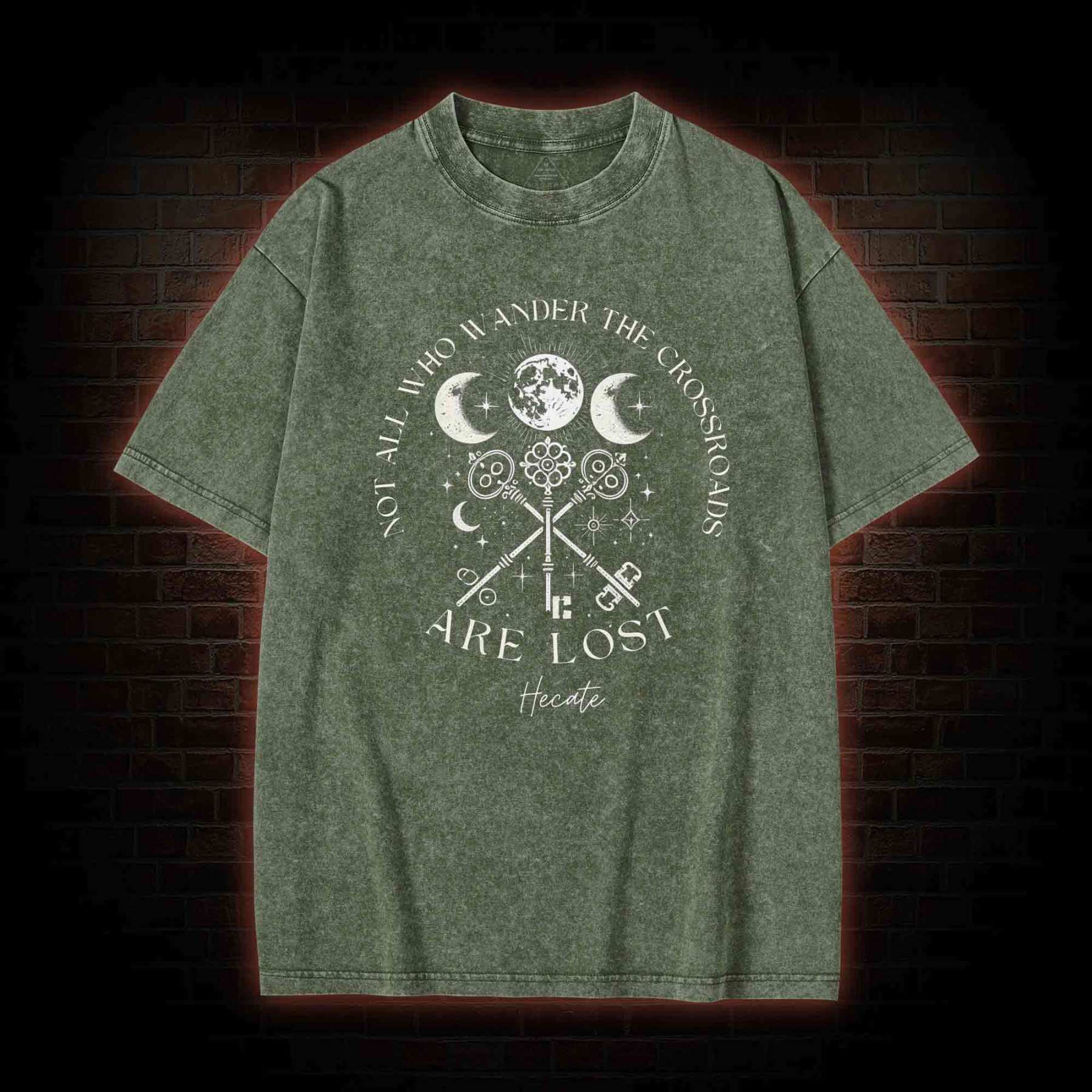Not All Who Wander the Crossroads are Lost Washed T-shirt