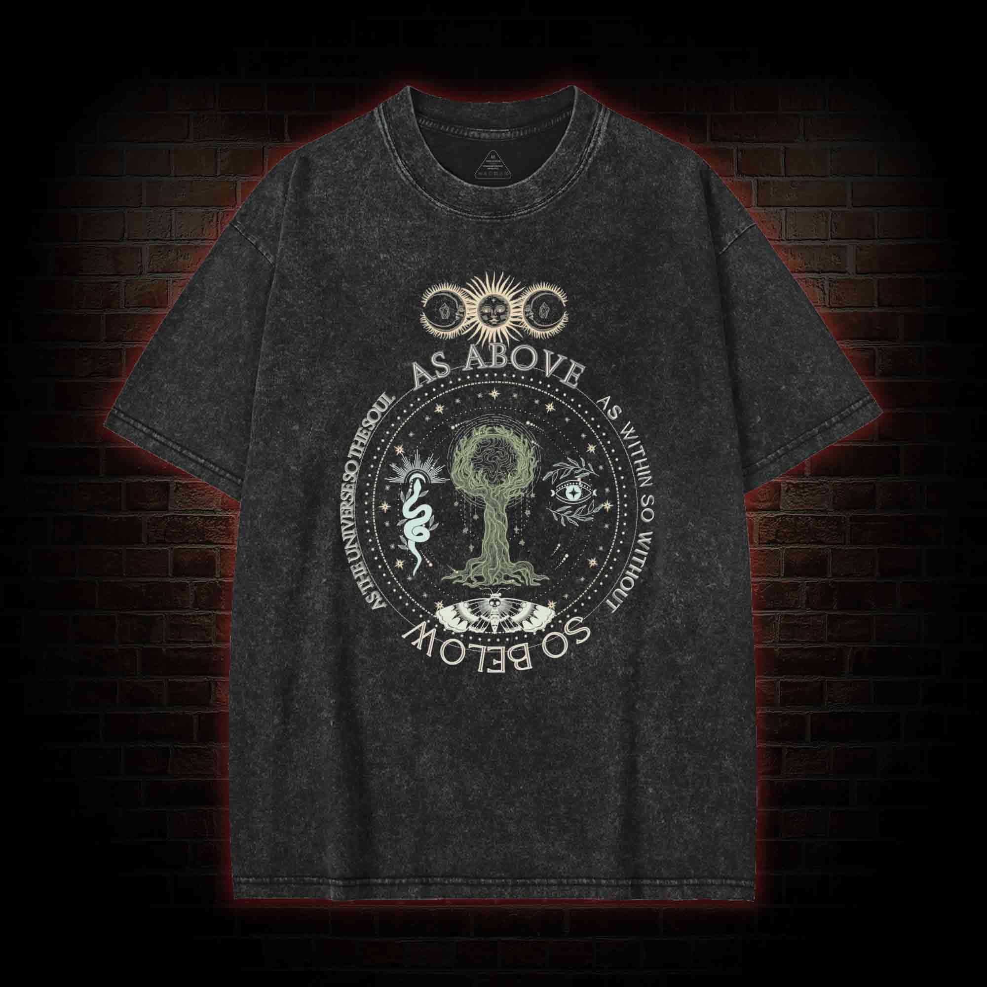 As Above so Below Washed T-shirt