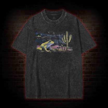 Neon 90s Frog Desert Nights Washed T-shirt