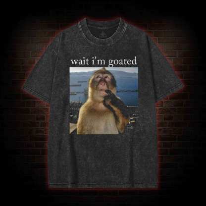 Wait I'm Goated Washed T-shirt