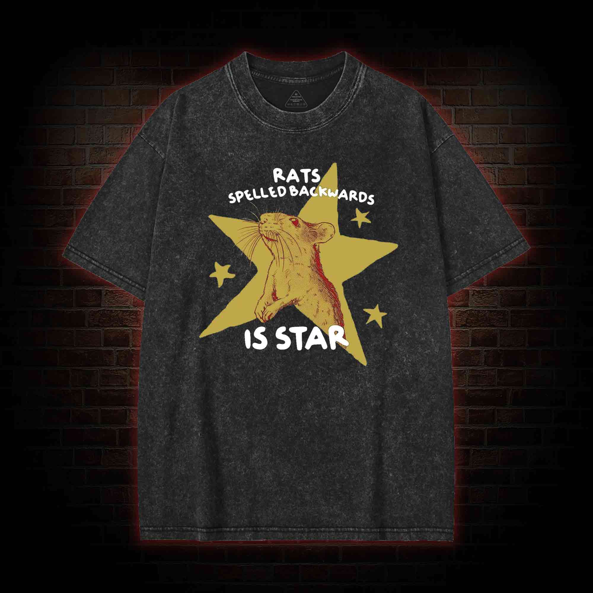 Rats Spelled Backwards is Star Washed T-shirt