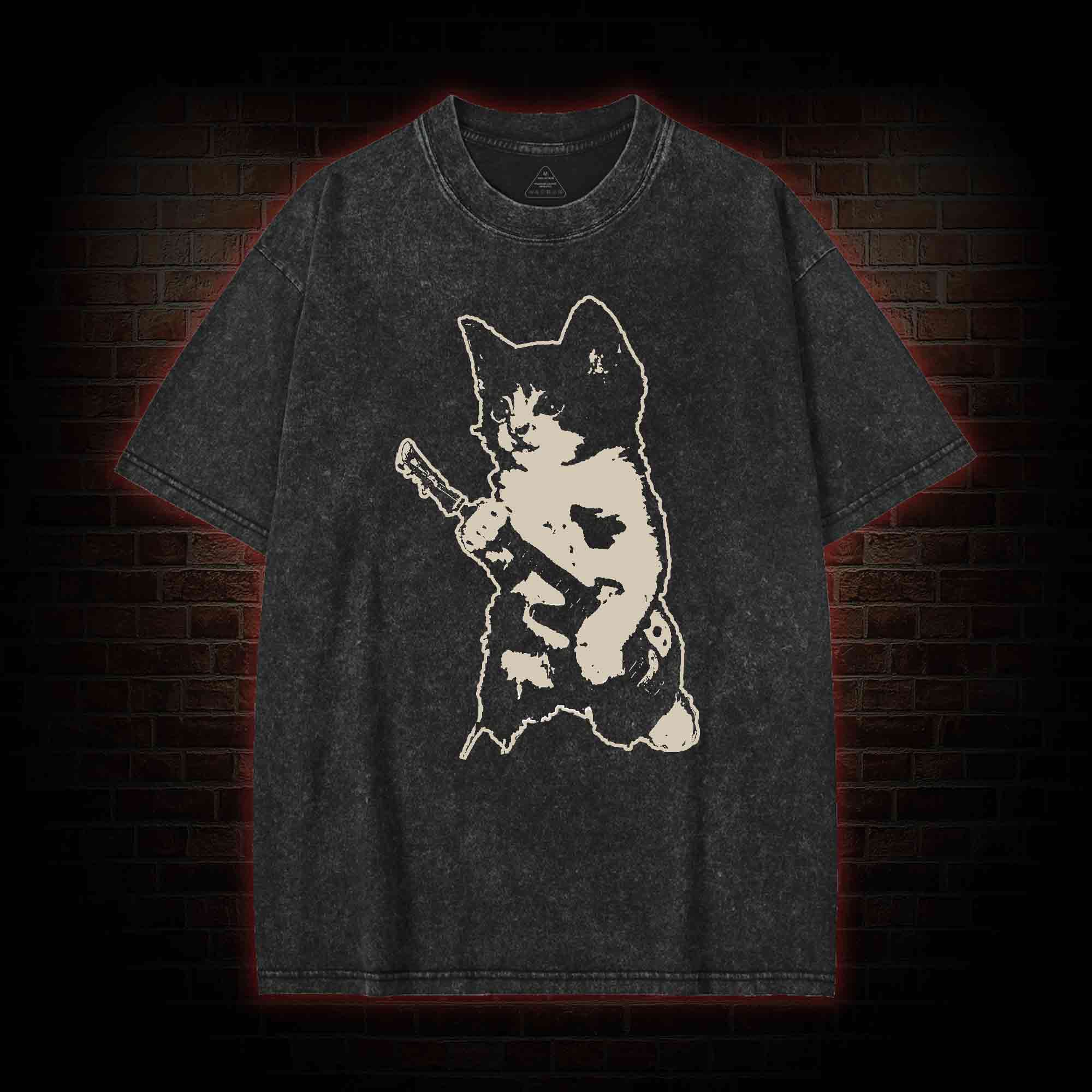 Rockstar Kitten Washed T-shirt