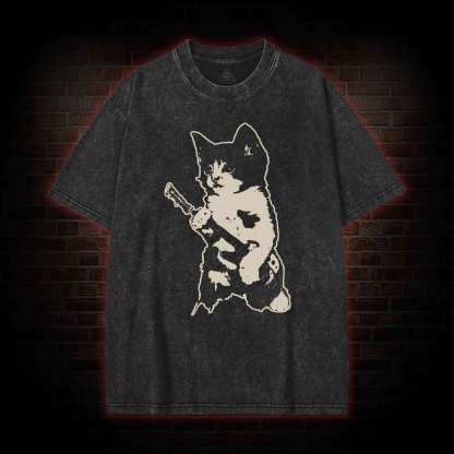 Rockstar Kitten Washed T-shirt