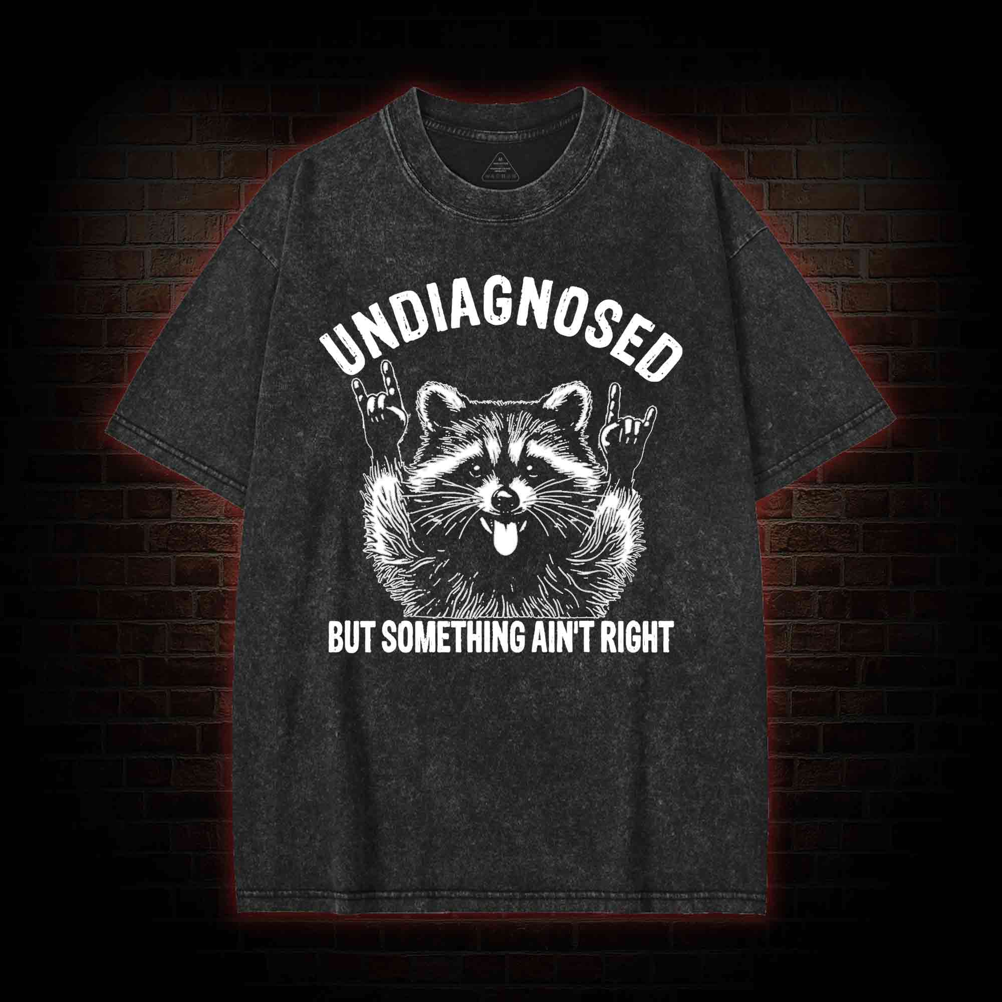 Undiagnosed but Something Ain't Right Washed T-shirt