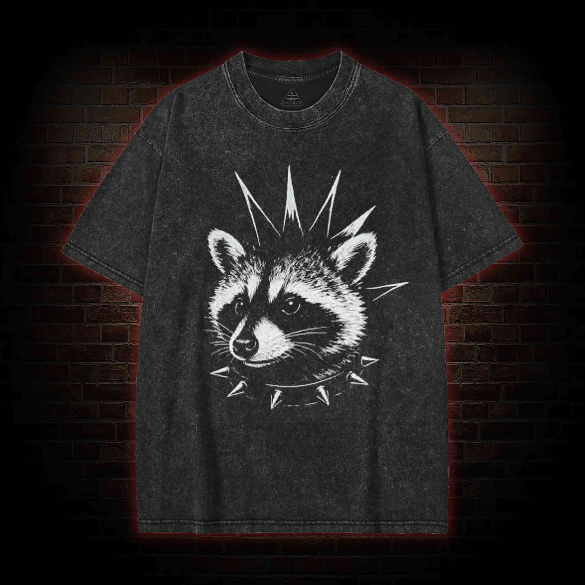 Punk Raccoon Washed T-shirt