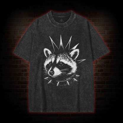 Punk Raccoon Washed T-shirt