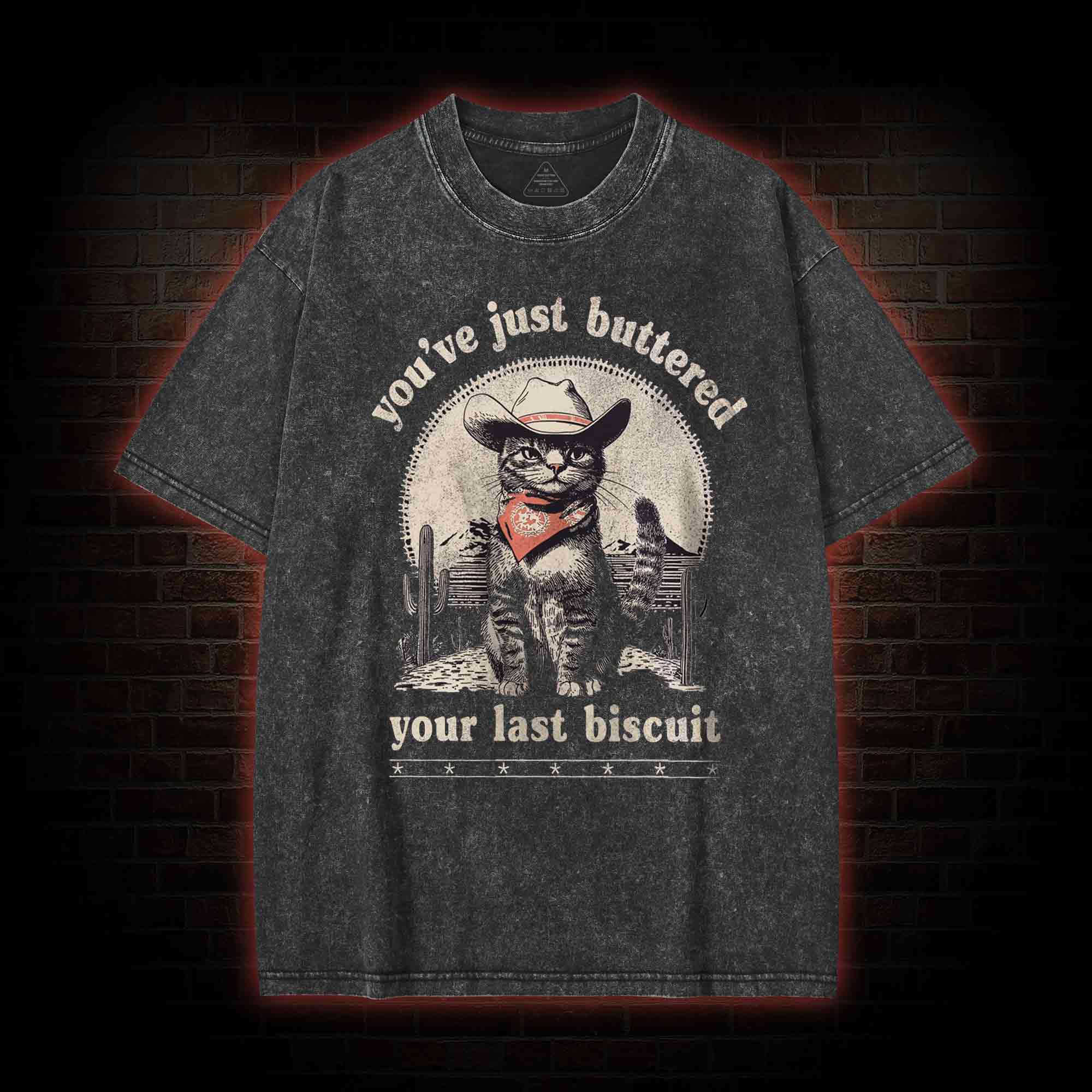 Cowboy Cat Washed T-shirt