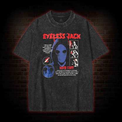 A Man in a Hoodie with Empty Eye Sockets Washed T-shirt