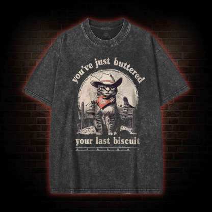 Cowboy Cat Washed T-shirt