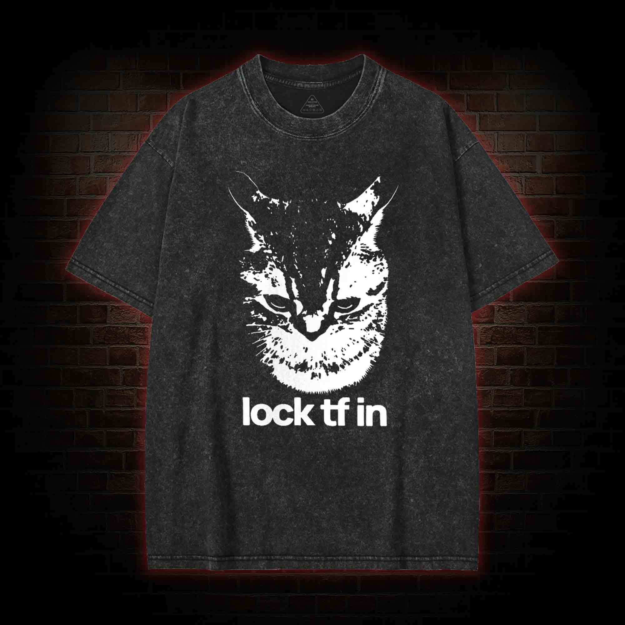 Lock TF in Cat Washed T-shirt