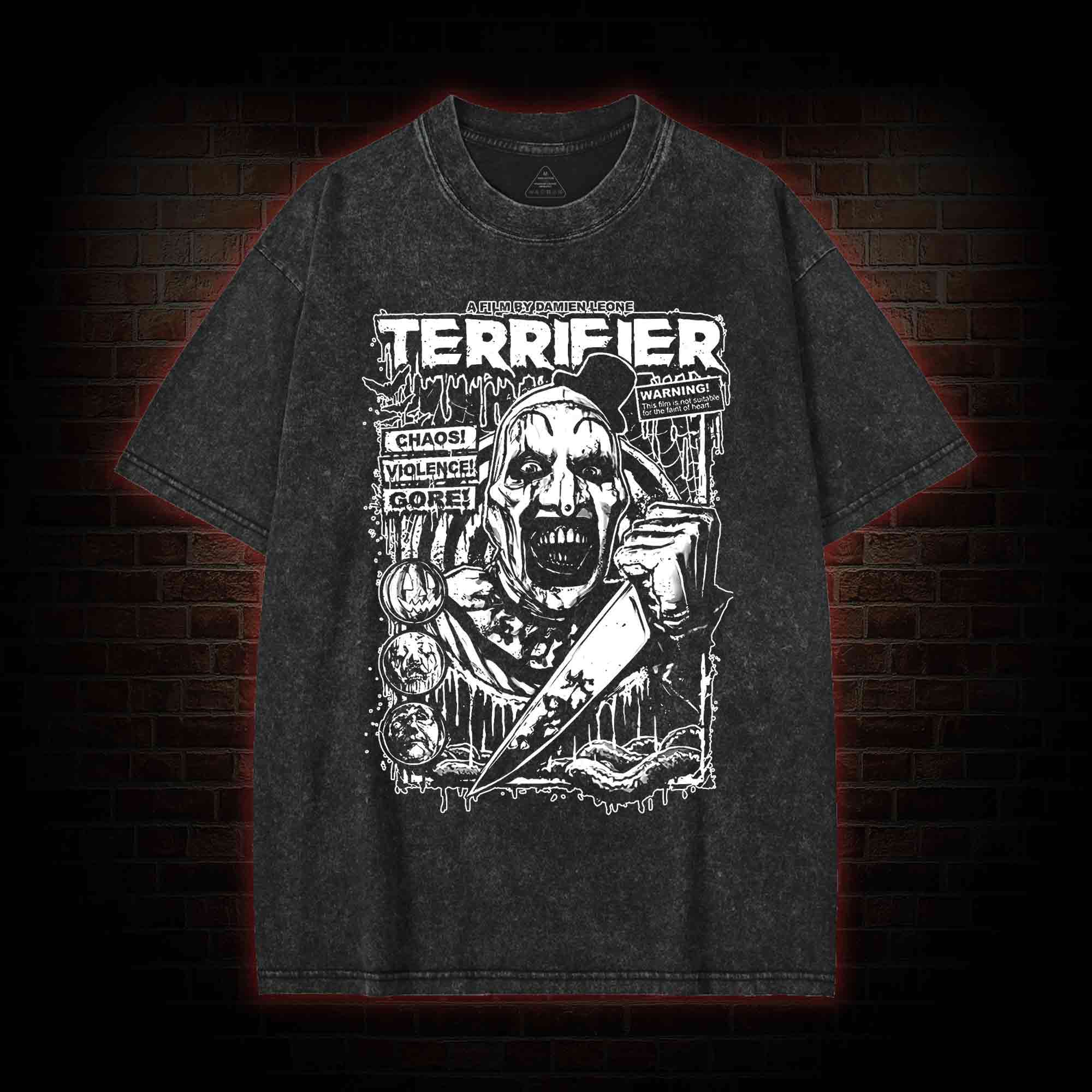 He was Creating an Evil Art form Washed T-shirt