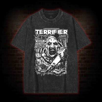 He was Creating an Evil Art form Washed T-shirt