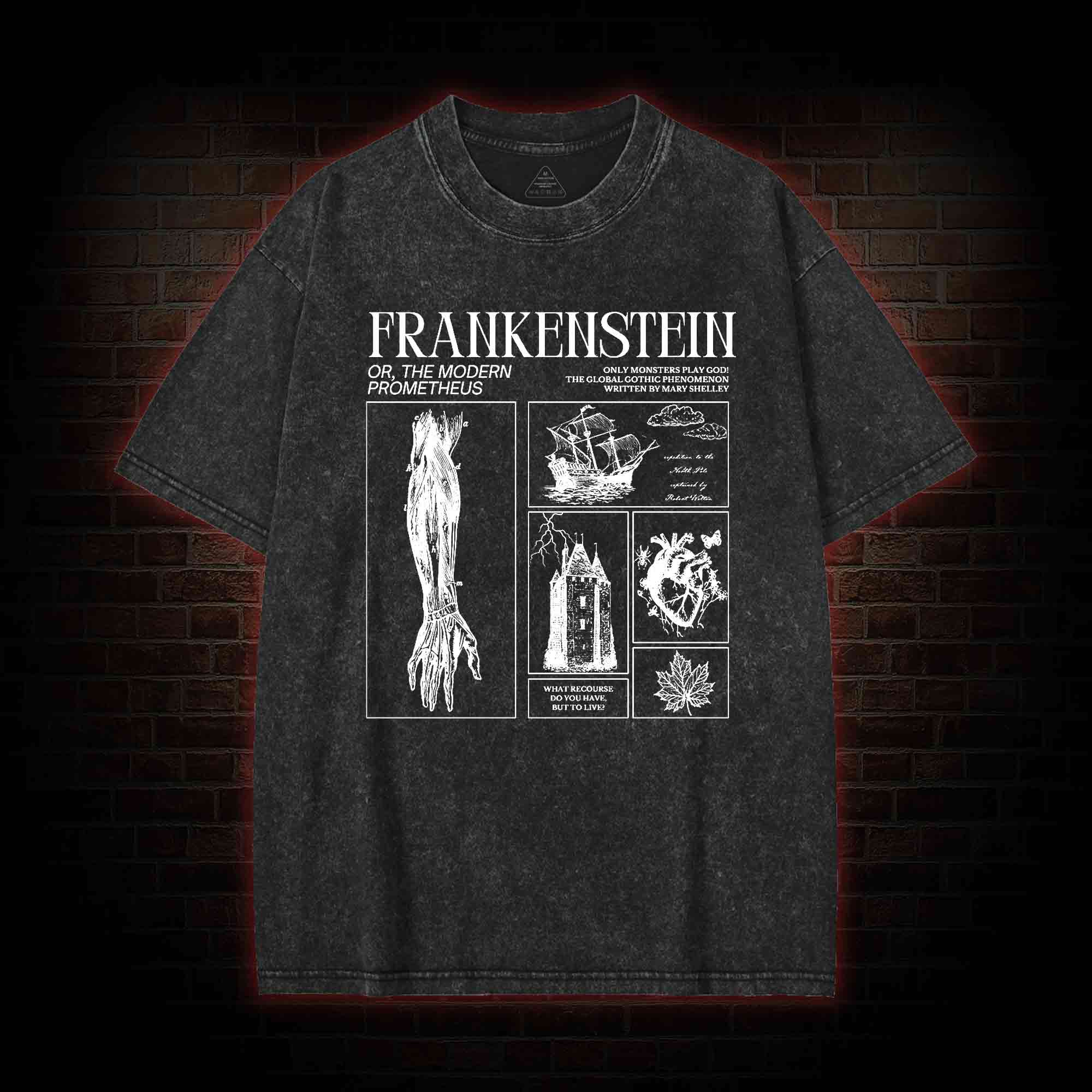 Only Monsters Play God Washed T-shirt