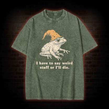 Frog Meme Washed T-shirt